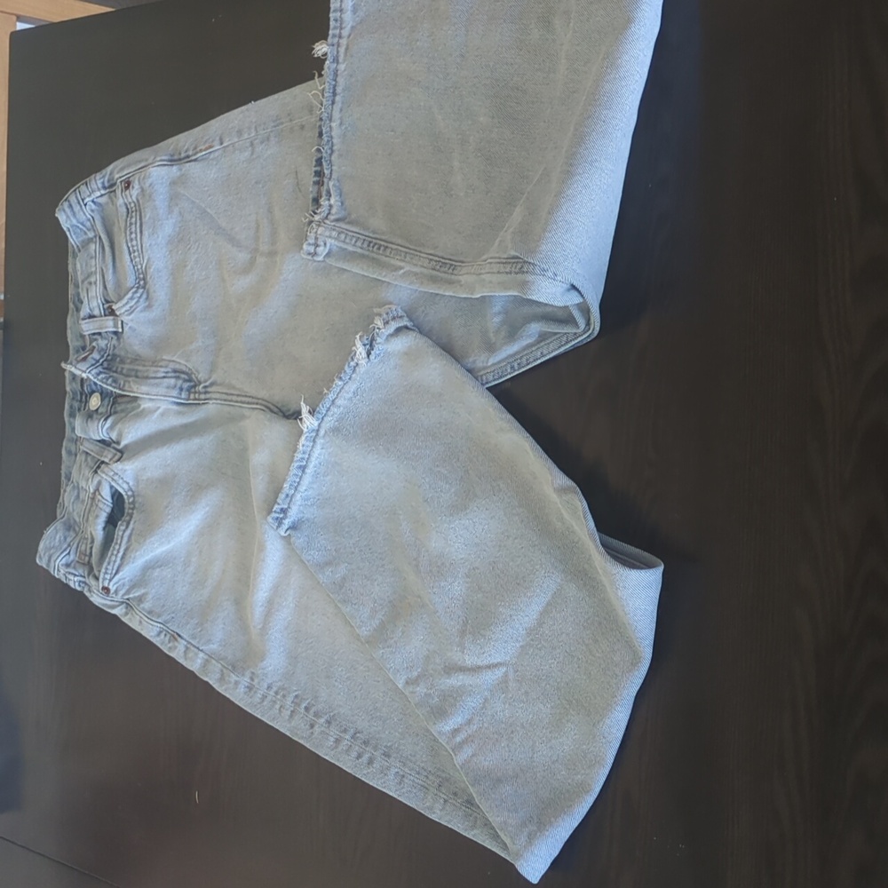 Old Navy Loose Non-Stretch Adjustable Waist‎ Relaxed Fit Straight Leg Jeans S-16
